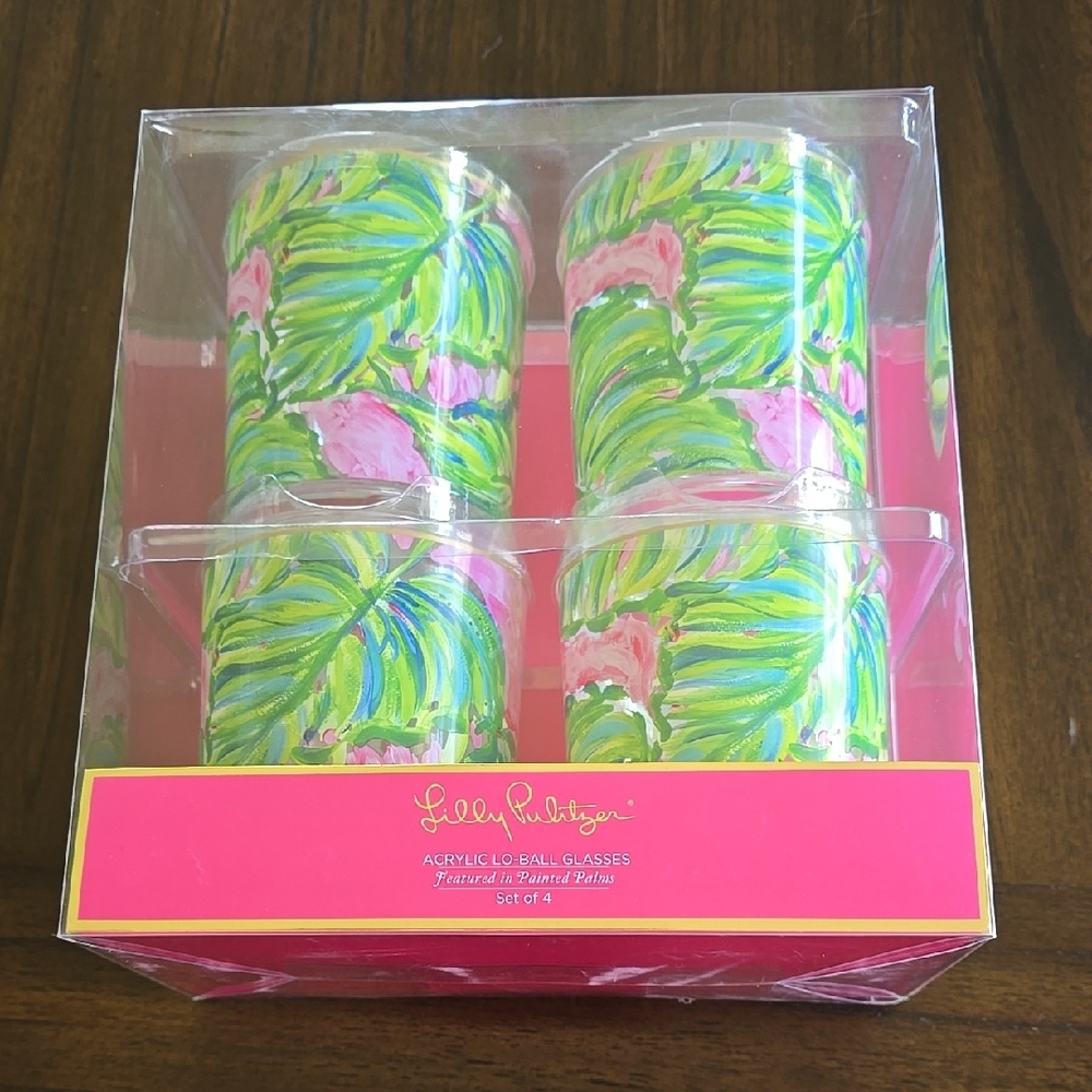 Lilly Pulitzer Tropical Acrylic Glasses Set
